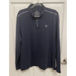 Marine Layer The Air Quarter Zip Men's Large Navy Long Sleeve Pullover Top